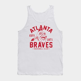 Red Old Style Atlanta Braves Tank Top